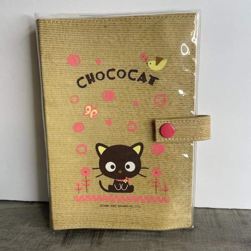 NOS Vintage SANRIO CHOCOCAT 1996 Undated Planner Tan Pink Address Book Organizer
